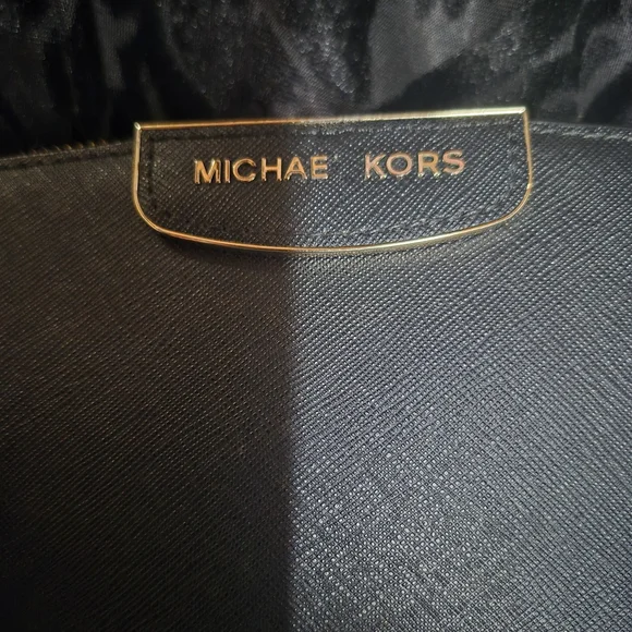 Michael Kors Black Tote with Gold Hardware - Picture 7 of 9